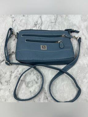 Stone Mountain Accessories Slate Blue Crossbody Bag - Slim Zip Organizer